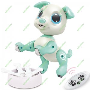 Updated 2019 Robot Puppy - RC, Gesture, STEM, Lights and Sounds Electronic Pets Toys, Ages 3 and up (White)
