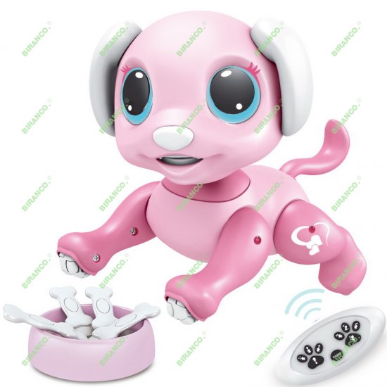 Updated 2019 Robot Dog - RC, Gesture, STEM, Lights and Sounds Electronic Pets Toys, Ages 3 and up (Pink)