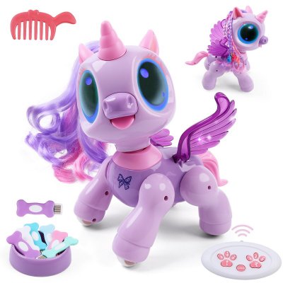 BIRANCO. Unicorn Robot Toys for Girls Age 3-5, Remote Control Electronic Pet, Gesture Sensing, STEM Play, Surprise Interactive Toy for Toddler Gifts and Kids Age 4 5 6+ Years Old