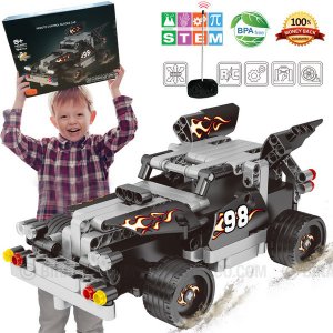 RC Racer Building Kit, Educational STEM Construction Vehicle Blocks Set for 6, 7, 8 and 9+ Years Old Kids