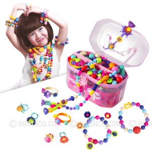 Girls Pop Beads Set - Creative DIY Jewelry Making Kit for Kids (520pcs)