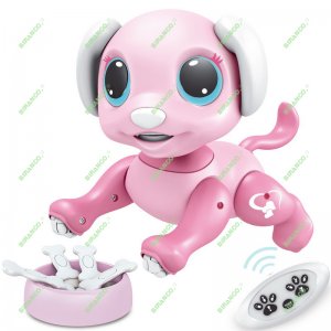 Updated 2019 Robot Dog - RC, Gesture, STEM, Lights and Sounds Electronic Pets Toys, Ages 3 and up (Pink)